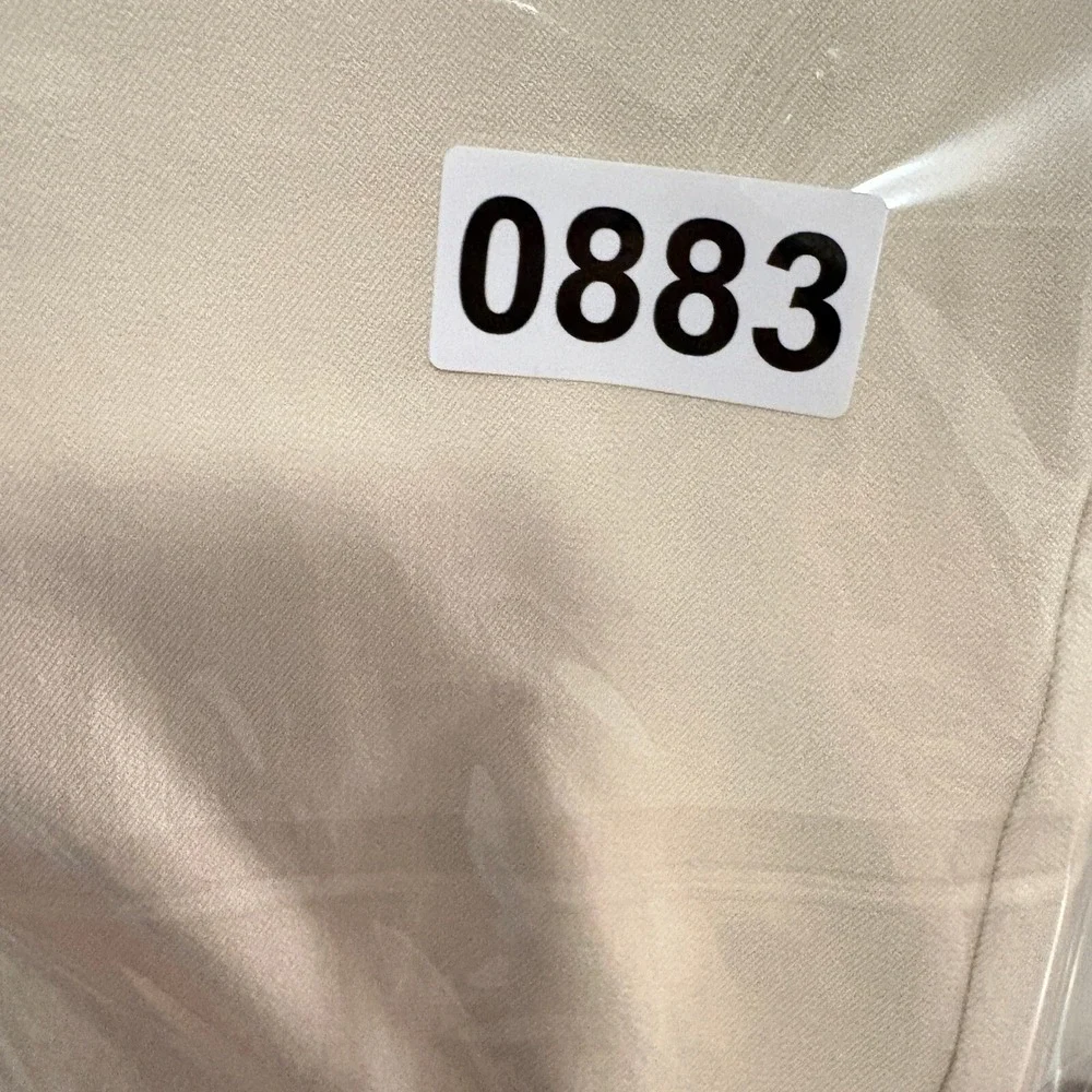 Talbots Chatham Ankle Pant Womens 12P Cream Excellent Side Zip Cotton Blend